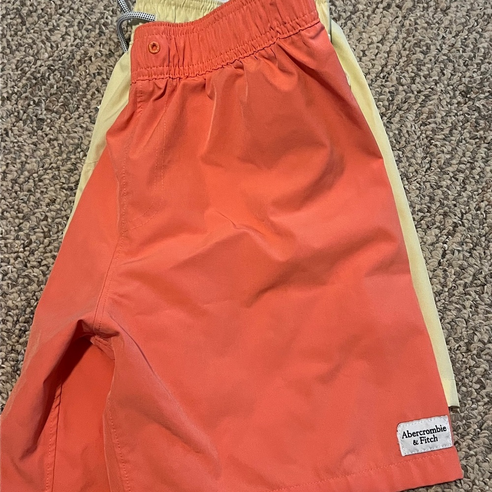 2 pairs Boys Abercrombie & Fitch swim trunks size 13/14